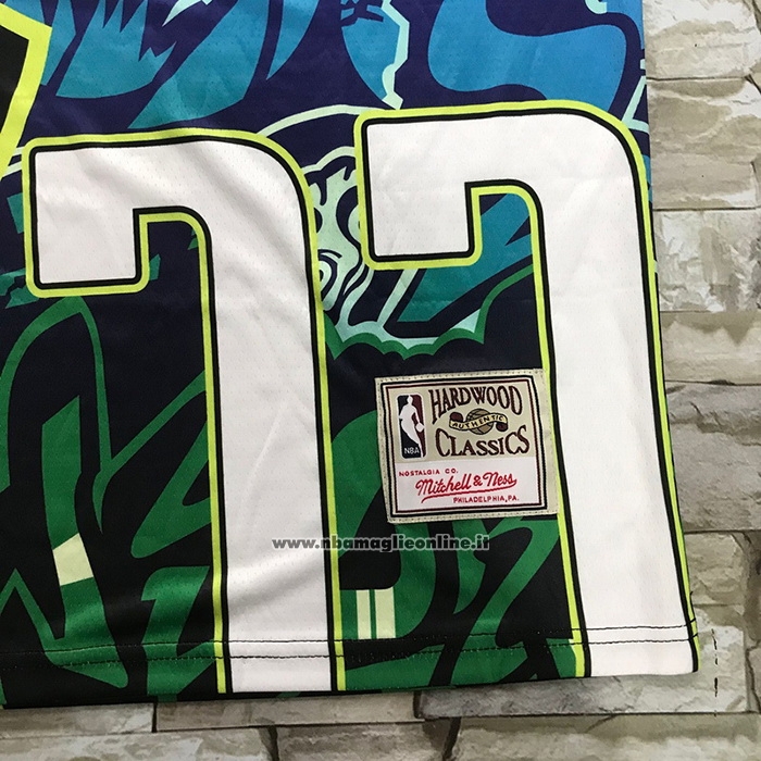 Maglia Dallas Mavericks Luka Doncic #77 Mitchell & Ness Blu